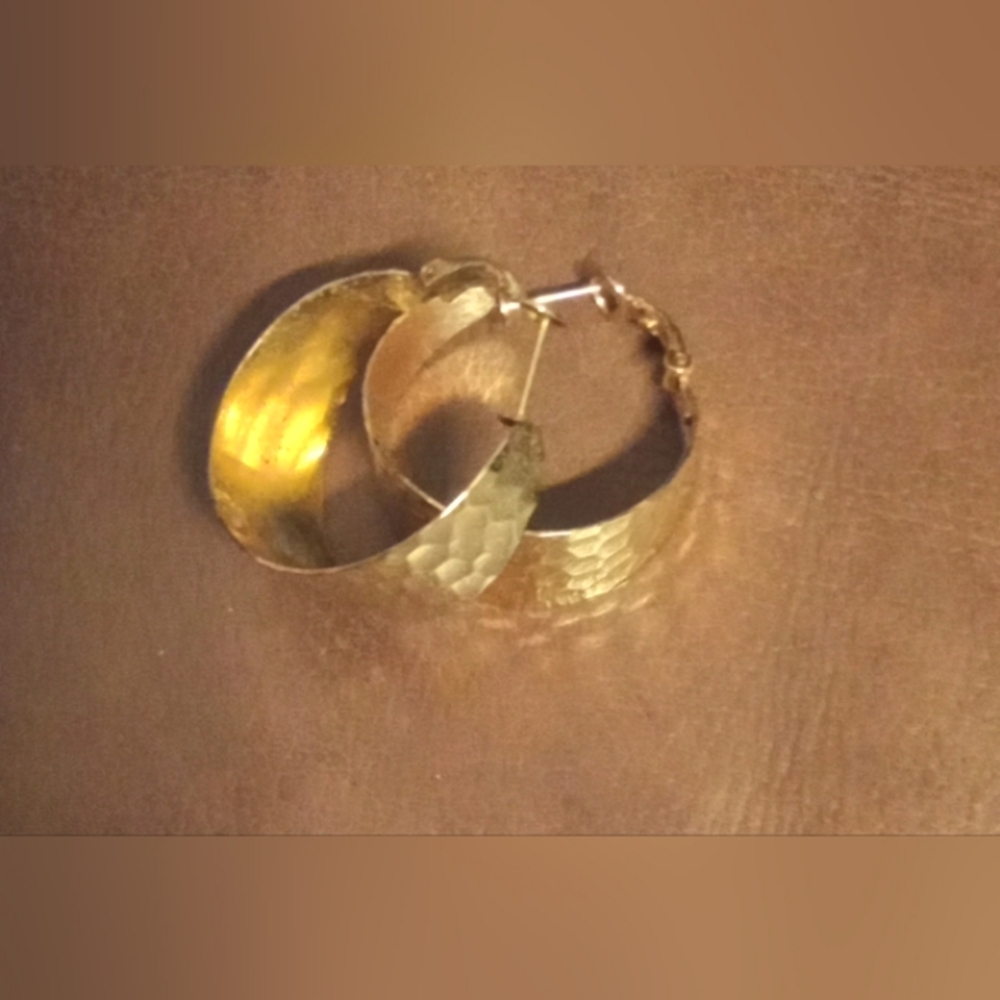 Vintage thick hoop earrings